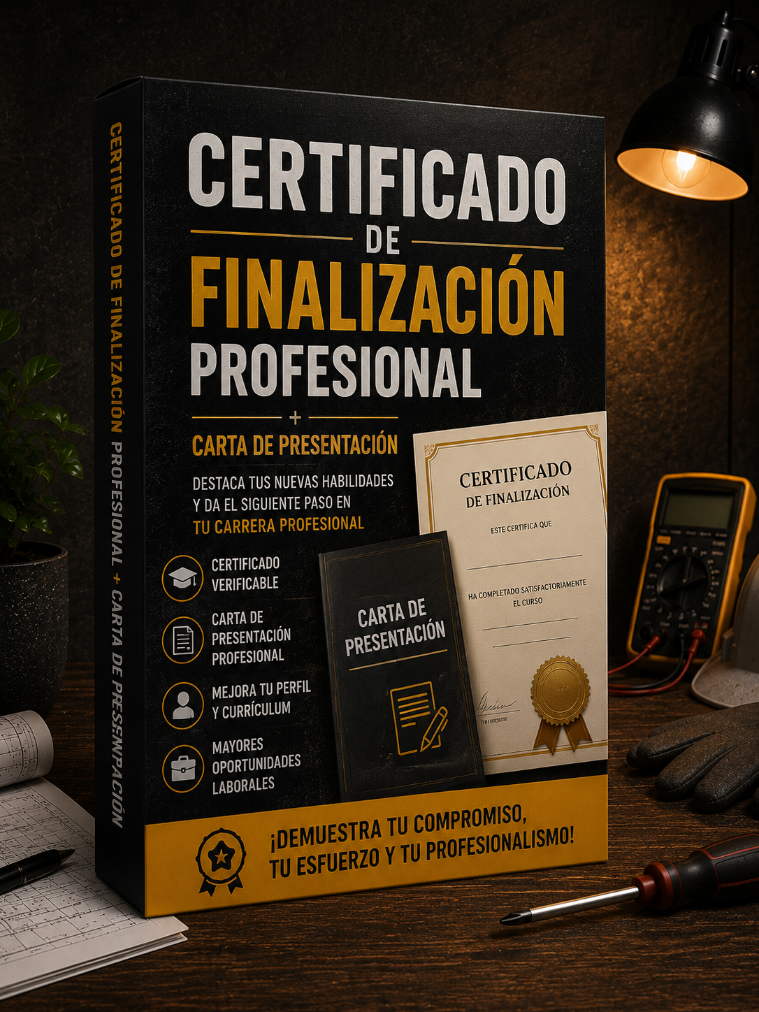 Certificado de Finalización Profesional + Carta de Presentación