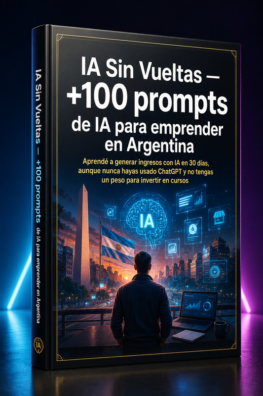 +100 prompts de IA para emprender en Argentina + 5 BONUS DE REGALO
